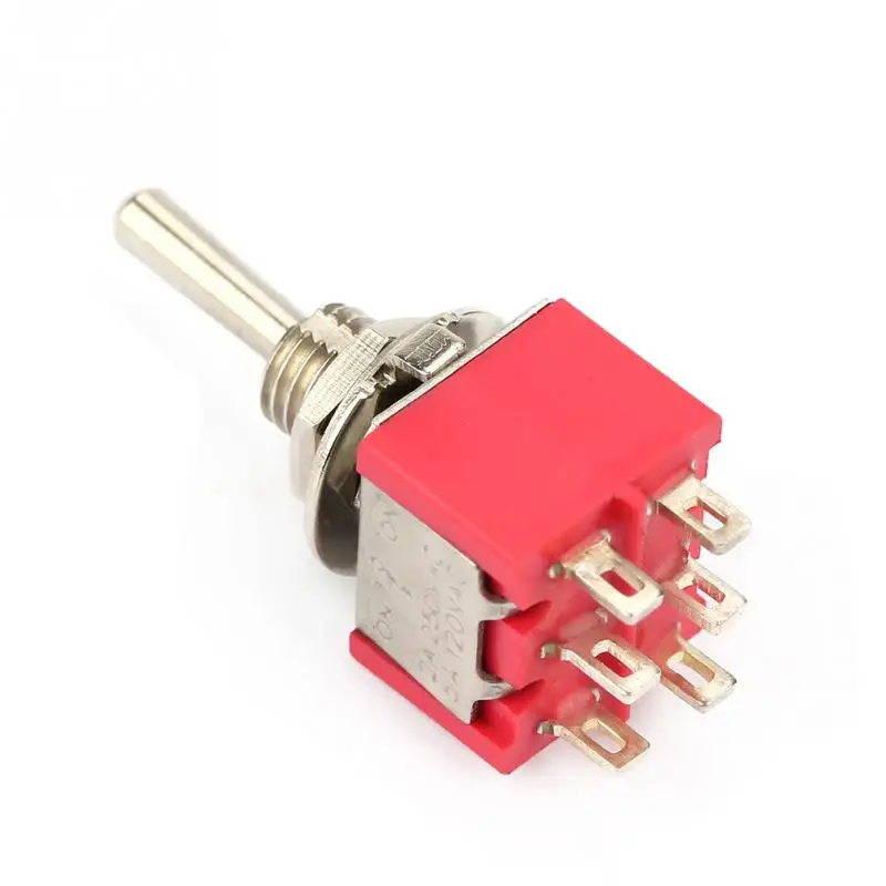 MTS 203 ON OFF кратковременный переключатель DPDT 6 Pin 6mm 2A/250VAC 5A/120VAC 10 шт|Выключатели| |