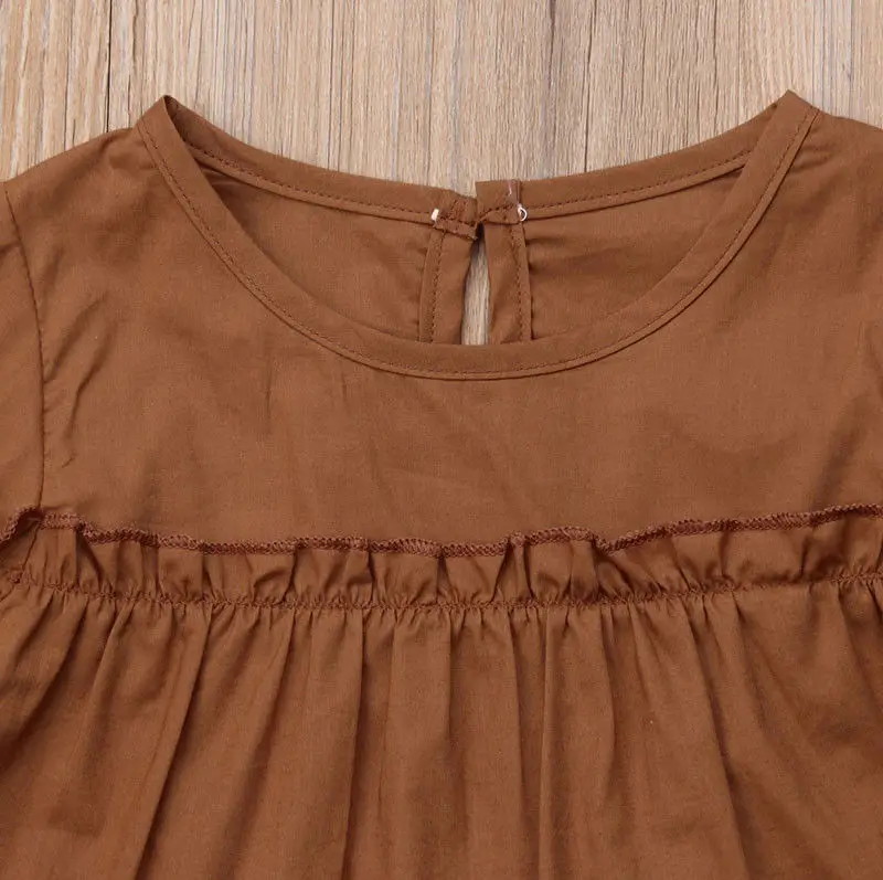 Pudcoco/Новинка г.; брендовая плиссированная блузка для маленьких девочек; Топы+ леггинсы; комплект из 2 предметов; осенне-зимняя одежда