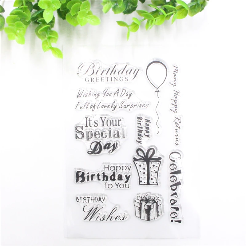

Lychee Balloon Transparent Gifts Silicone Stamp Birthday Transparent Stamp Seal DIY Scrapbooking Photo Album Decoration