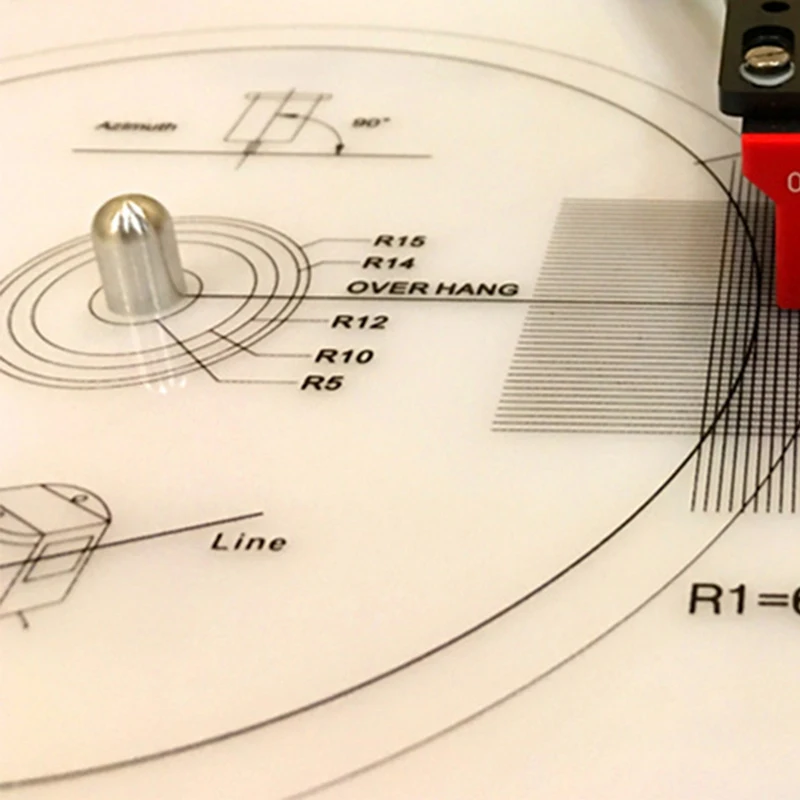Профессиональная LP виниловая калибровка звукоснимателя/измеритель угломер для регулировки расстояния