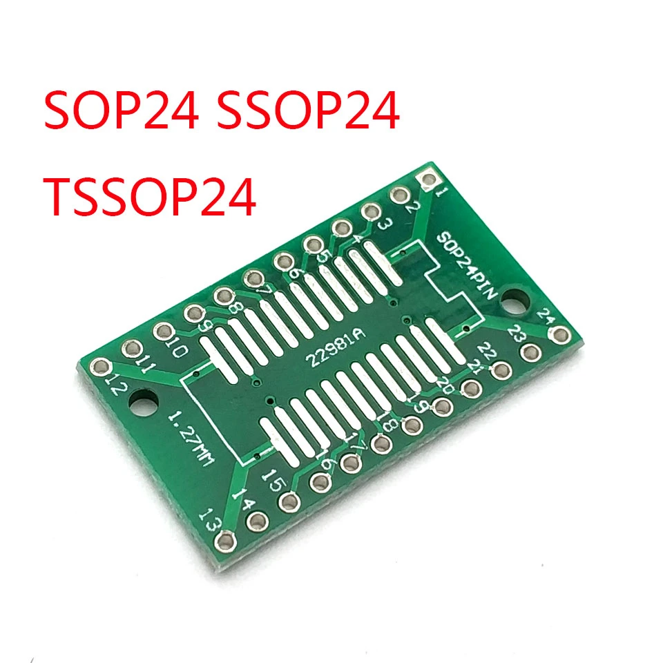 10 шт. SOP24 SSOP24 TSSOP24 to DIP24 печатная плата SMD для DIP 0 65 мм/1 27 мм до 2 54 Pin Pitch PCB конвертер