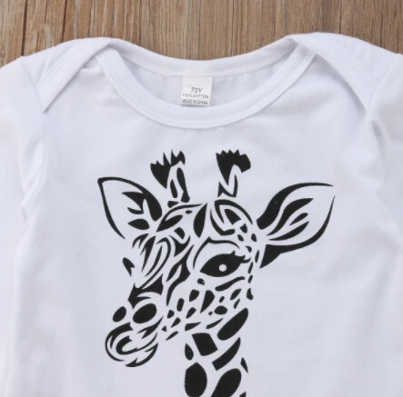Комплект из 3 шт. для новорожденных мальчиков, г., топы с длинными рукавами и рисунком жирафа+ длинные штаны, шапка, комплект одежды, осенняя одежда