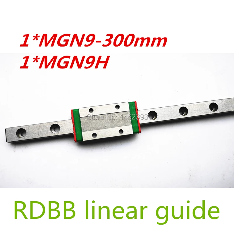 

Free shipping 9mm Linear Guide MGN9 300mm linear rail way + MGN9H Long linear carriage for CNC X Y Z Axis