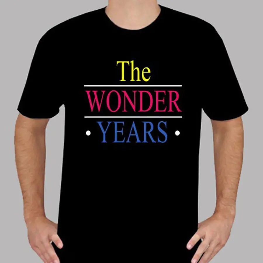 

2018 Latest Fashion New The Wonder Years 80s 90s TV Show Men's Black T-Shirt Size S to 3XLPrint Tops Tee Shirt hip hop