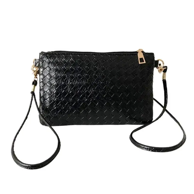 

Fashion Women Plaid Shoulder Messenger Bag 2018 New Girls Black PU Leather Handbag Female Ladies Casual Crossbody Sling Bags Z80