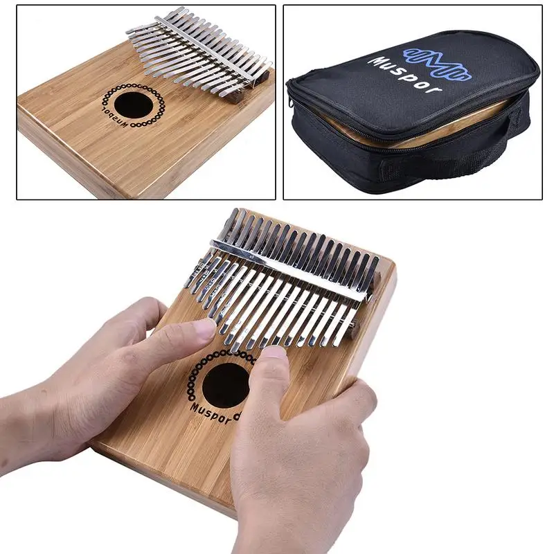 17 ключ калимба Bamboo Thumb пианино палец Mbira с чехлом Рождественский подарок|Пианино| |