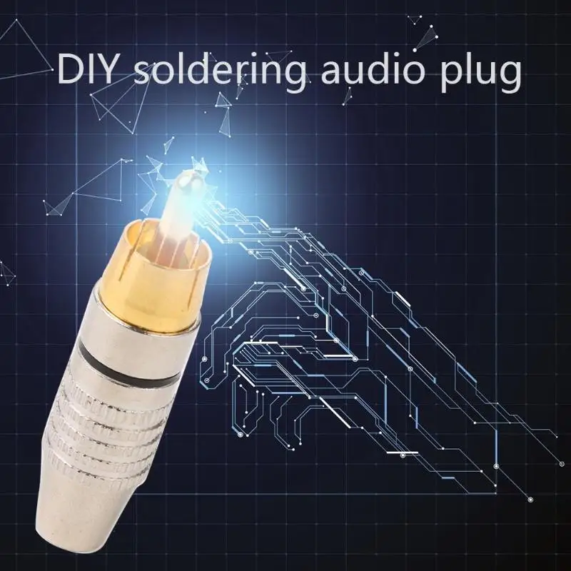 10 шт./компл. разъем RCA разъем пайки аудио-видео Подключите DIY RCA кабель для колонок адаптер штепсельной вилки набор «сделай сам» для аудио-видео кабель