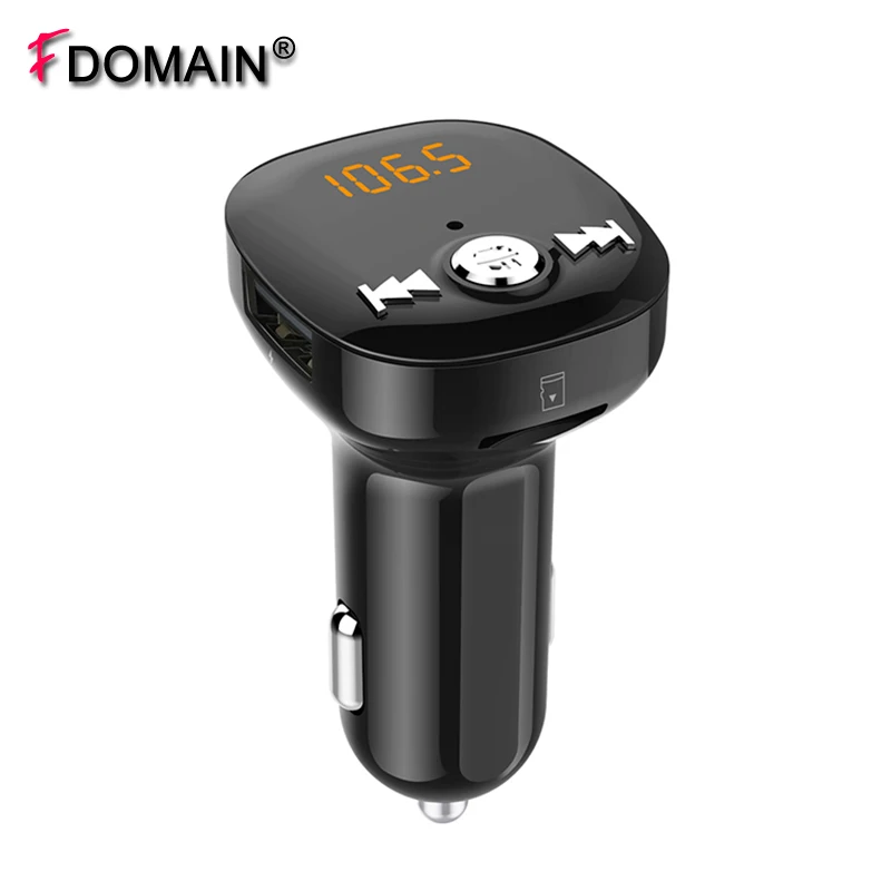 

FDOMAIN 2019 auto bluetooth 5.0 car MP3 player handsfree kit wireless fm transmitter 5V 3.1A quick dual USB car charger