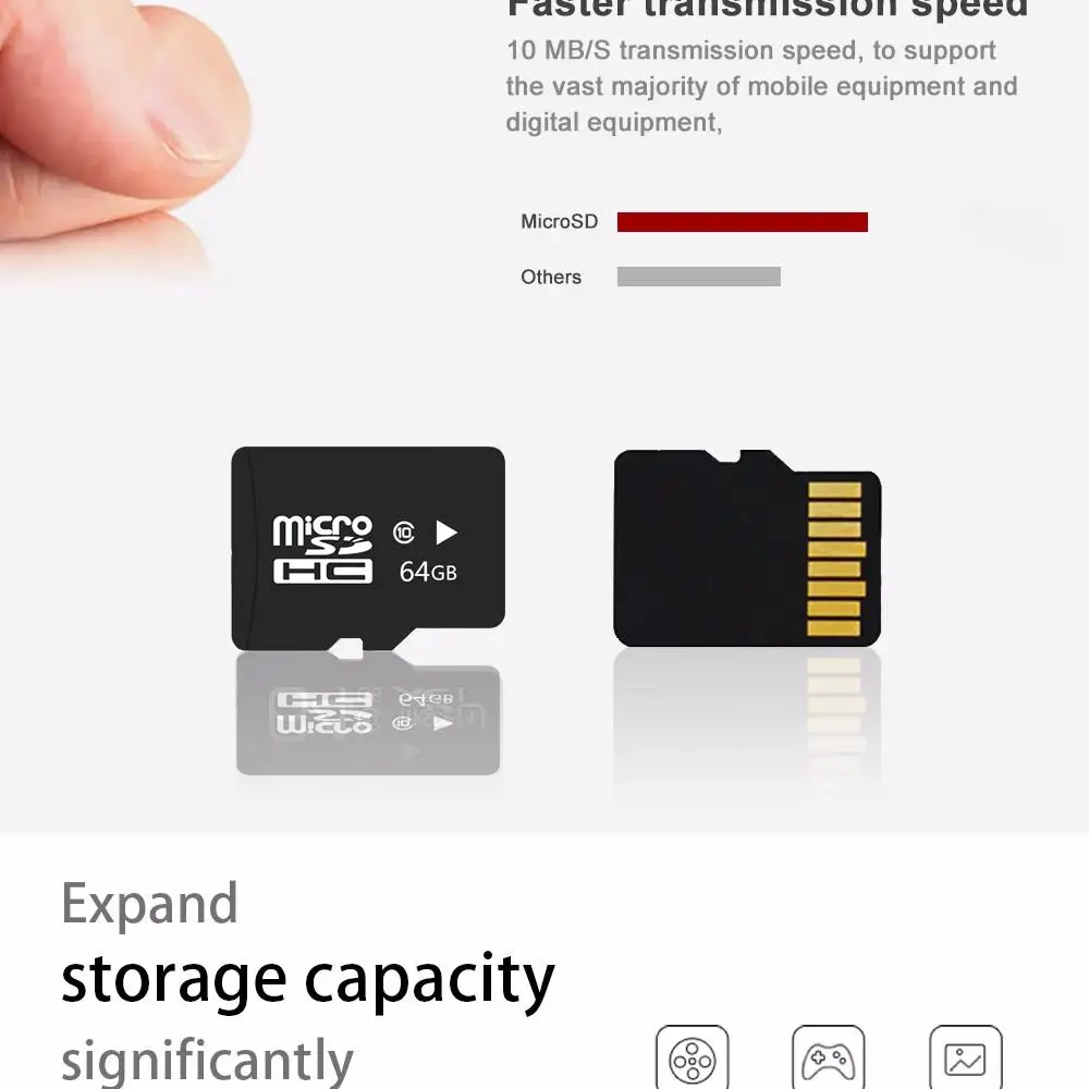 Карта Micro SD класса 10, 8 ГБ/16 ГБ/32 ГБ/64 ГБ, карта памяти Mini SD, tf-карта d20