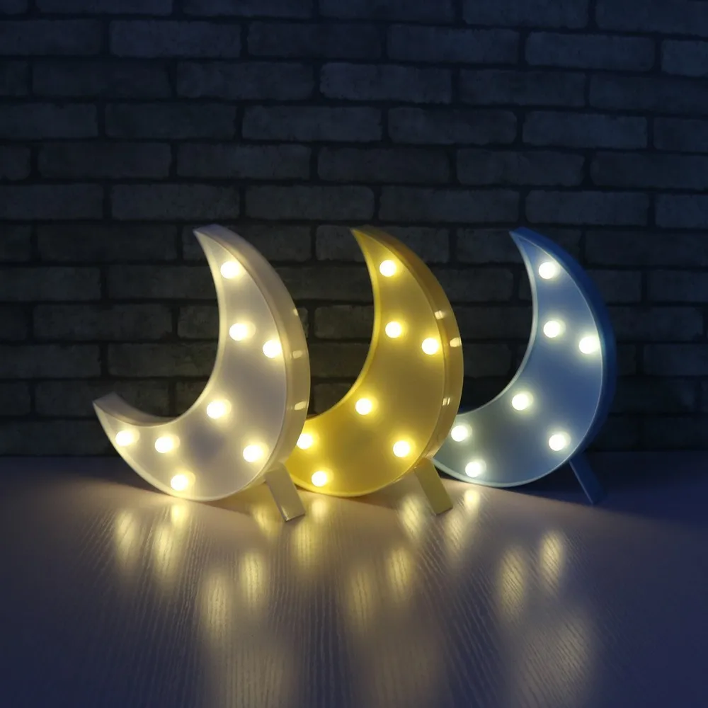 INS светодиодный светодиодная Лунная лампа с батареями АА нордический ночник для Светодиодный детской комнаты украшение для вечерние