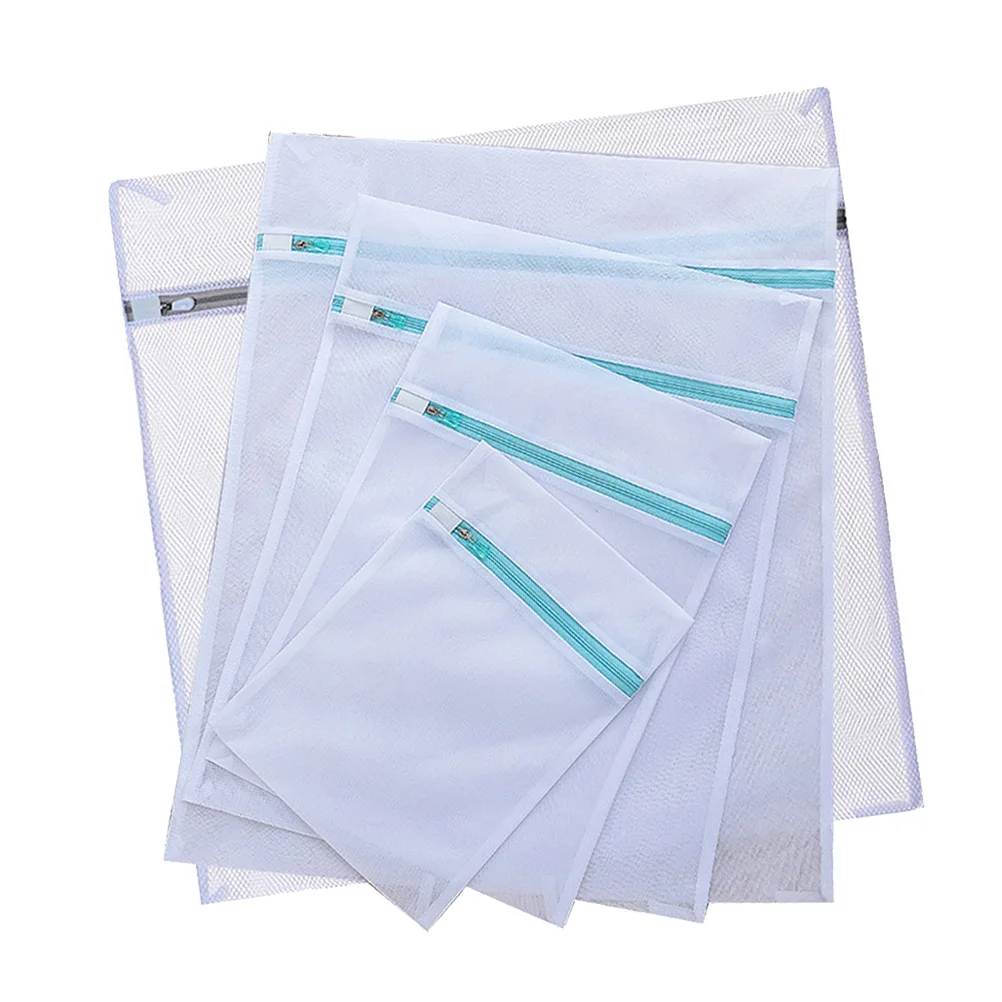 5pcs Mesh Laundry Bags Durable Close knitted Zipper Closure Mesh Bag Wash Bags for Underwear