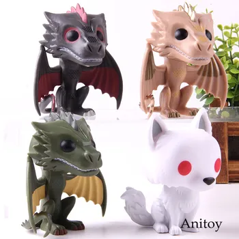 

Q Version Viserion Drogon Rhaegal Ghost Action Figure Movie PVC Collection Model Toy Gift For Friend With Retail Box