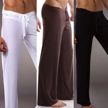 

Men Casual Wide Leg Pants Long Trousers Tracksuit Loose Workout Joggers Sweatpants Sexy Thin Wide Leg Pants Trousers