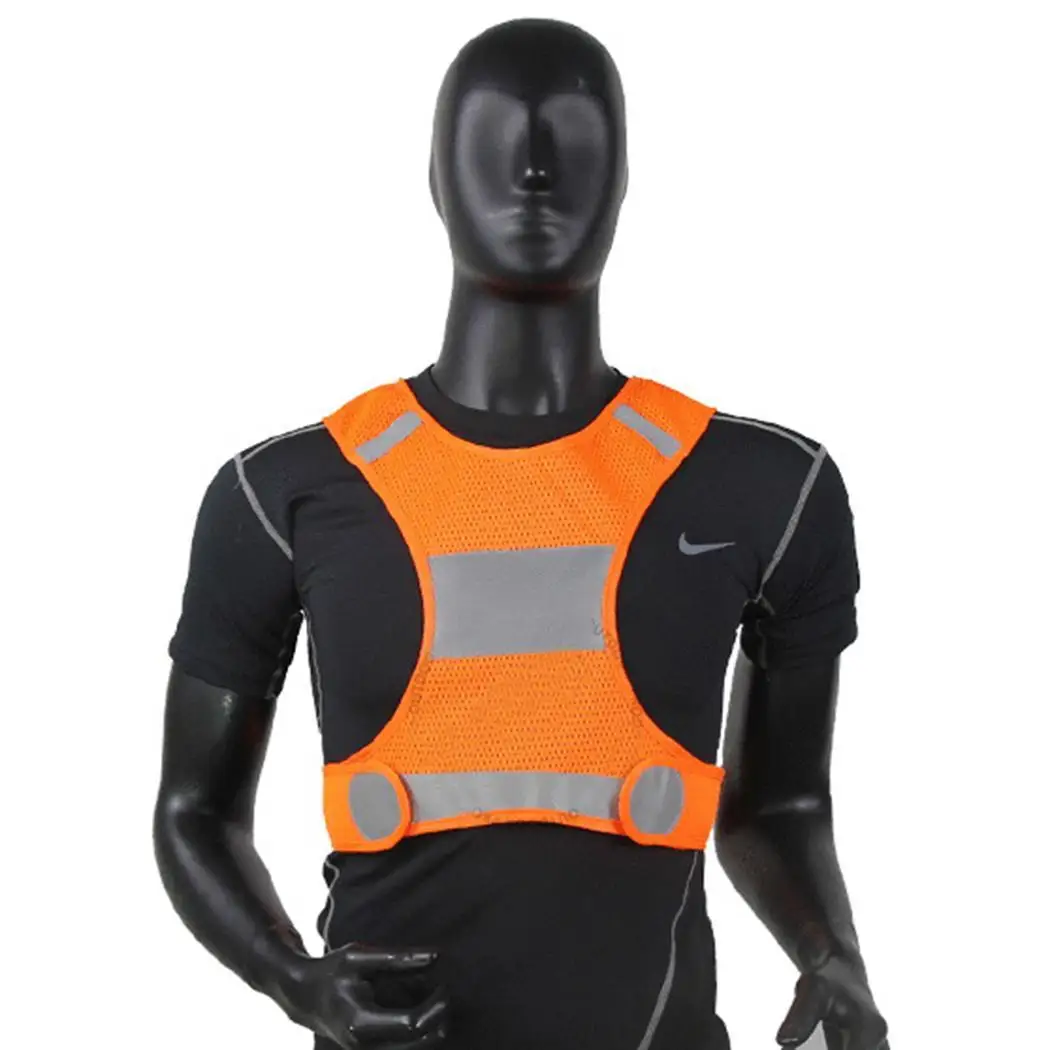 Men Outdoor Running Reflective Vest Lightweight Sleeveless Safety Short