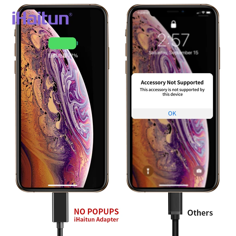 IHaitun 2in1 Кабель-адаптер для iPhone XS MAX XR X 7 8 плюс Splitter конвертер Зарядное устройство аудио наушники Адаптер наушников зарядки