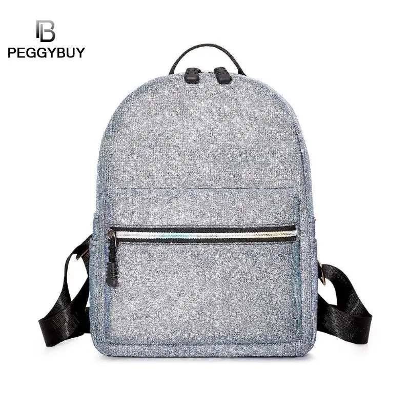 

Fashion Women Sequins Fashion Backpacks PU Girls Student Schoolbag Travel Backpack Bolso femenino