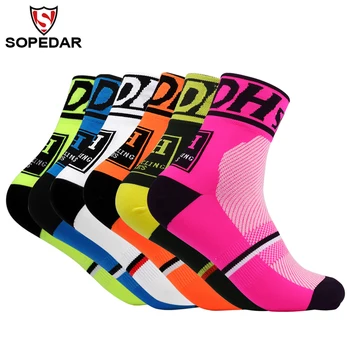 

SOPEDAR Bicycle Multicolor Riding Feature Socks Comfortable Soft Breathable Sweat Suitable for Outdoor Sports High Friction