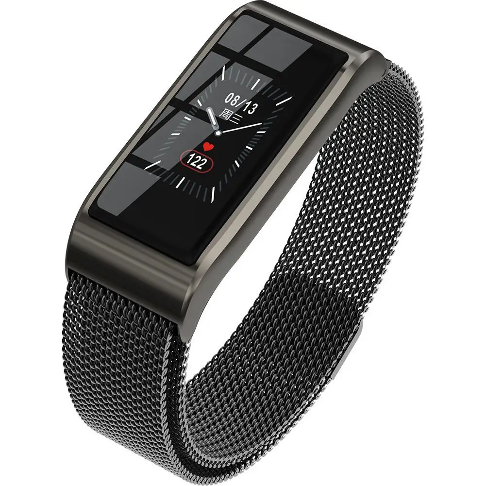 

B45 Smart Bracelet 0.96 Inch Aluminum Alloy Frame Motion Meter Step Heart Rate Monitoring Information Push