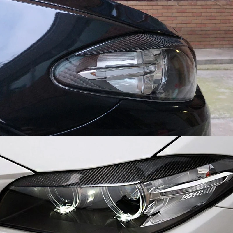 

For BMW 5 Series F10 2010 2011 2012 2013 2014 2015 2016 Carbon Fiber Car Front Headlights Eyebrows Eyelids Headlamp Cover