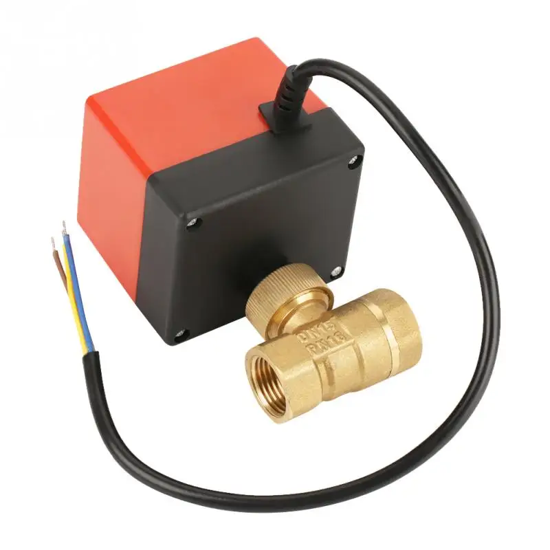 

DC 12V G1/2" DN15 Brass 2 Way Motorized Ball Electrical Valve for Flow Control Discount