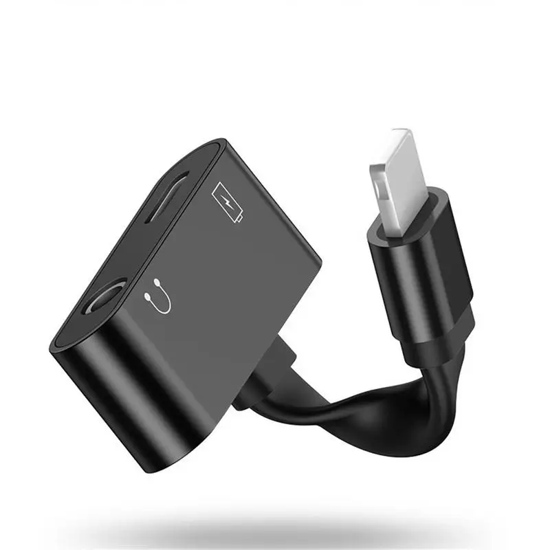 

2018 New Fashion Two-in-one Phone Lightning Dual Splitter Charger Adapter Cable for Iphone 8/ X Dropship 8.8