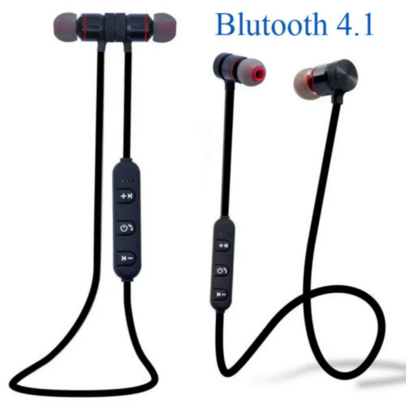 Беспроводные магнитные Bluetooth 4 1 стерео наушники спортивные гарнитура|Наушники и