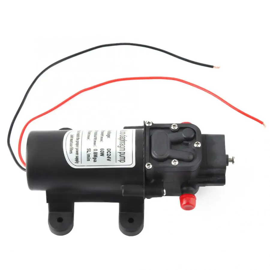 

24V 60W Mini Electric Water Pump 5L/m Flow Micro Diaphragm Pump 1.5m Suction Water pump Good