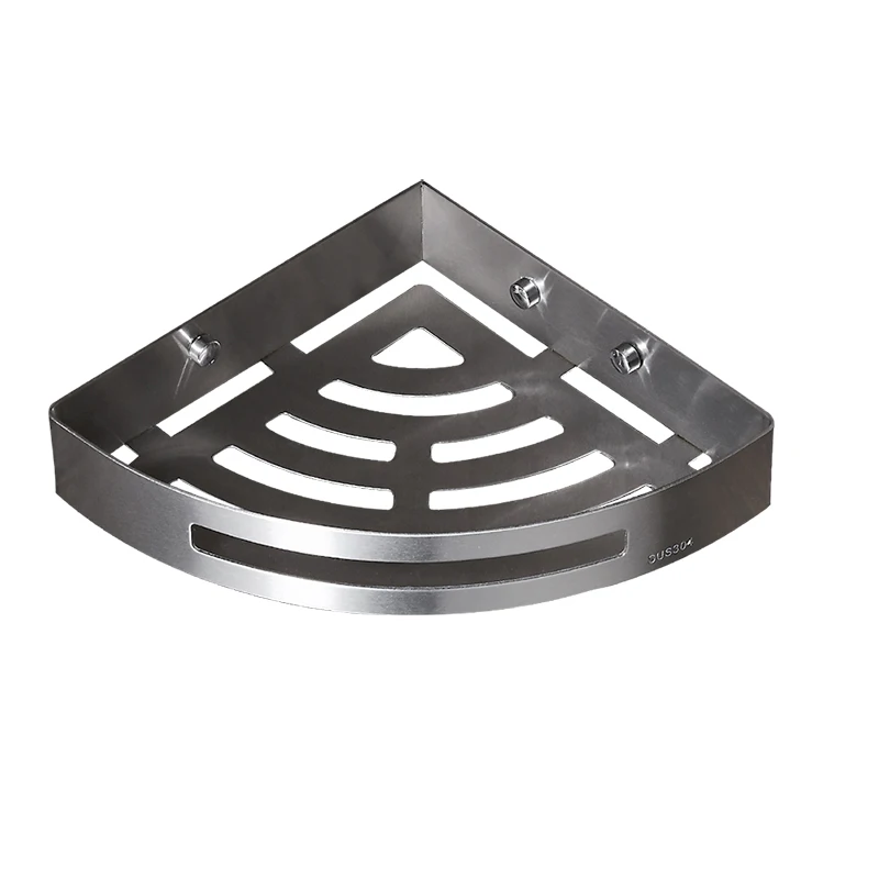 حمام من الفولاذ المقاوم للصدأ رفوف نحى النيكل جدار جبل ثلاثي زاوية دش العلبة رف حمام الملحقات