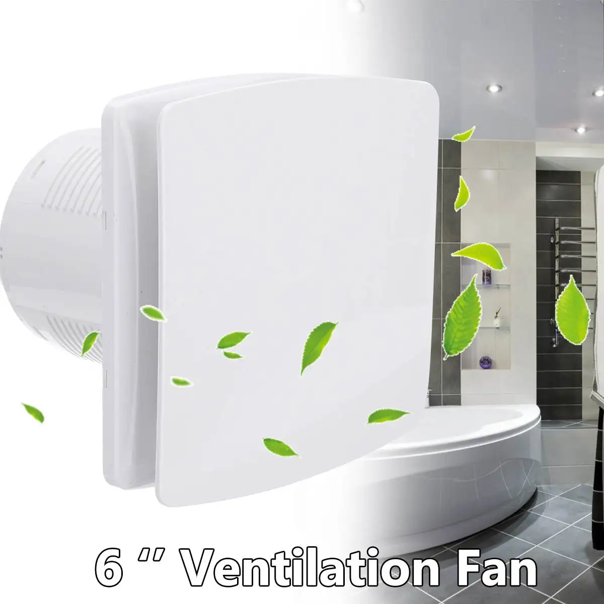 

4/6 inch Ventilator Fans Low Noise Bathroom Ventilation Fan 220V Hotel Wall Extractor Exhaust Fan for Kitchen Bedroom Toilet