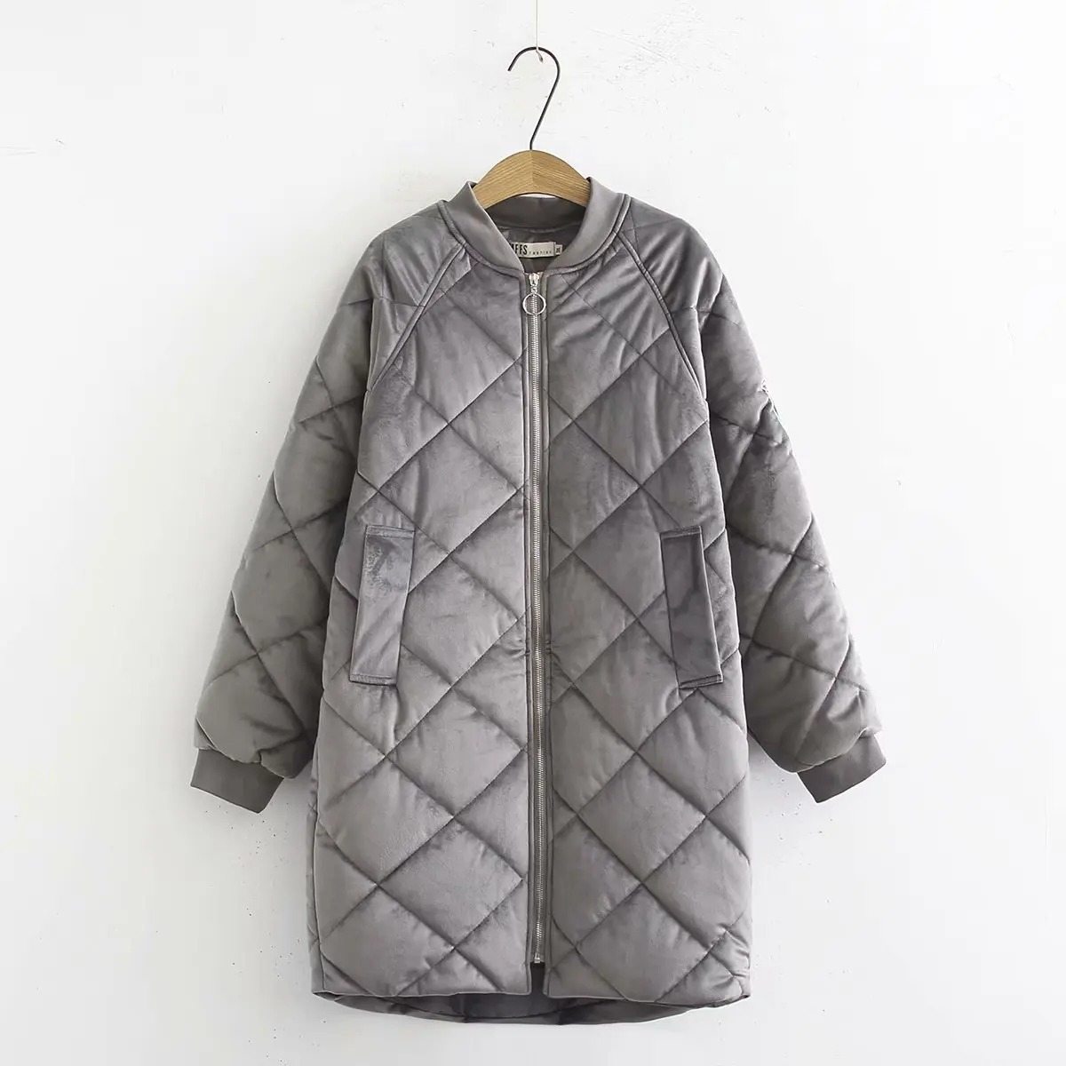 

Autumn Winter Women Jacket Medium length Coats Fashion Solid color Parkas Hooded Thicker Plus size Loose Outerwear