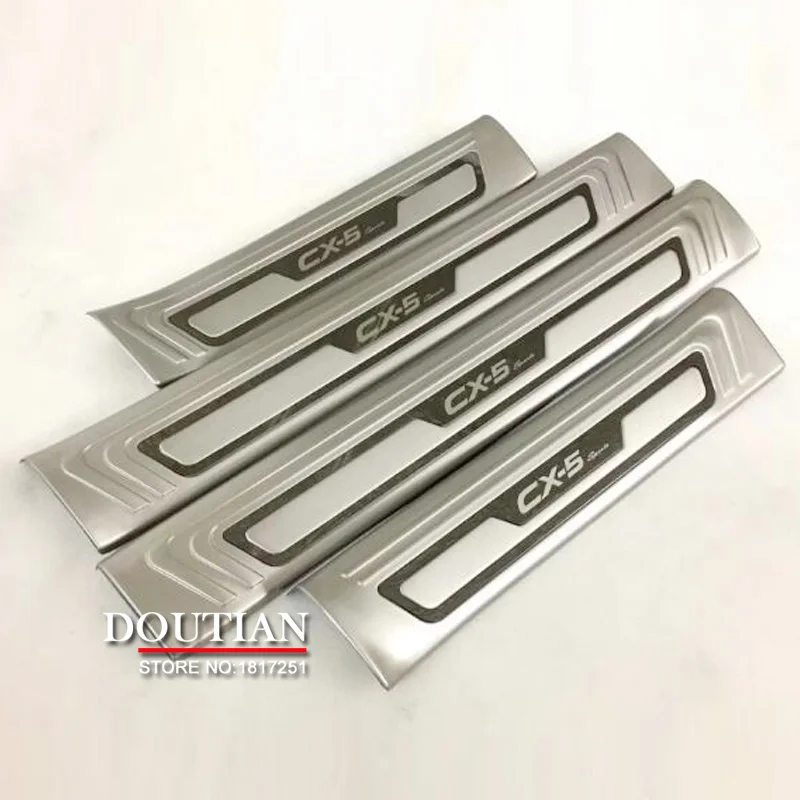 

For Mazda CX-5 cx5 2018 2017 inside Door Sill Scuff Plate Stainless Steel Car-Styling Accessories