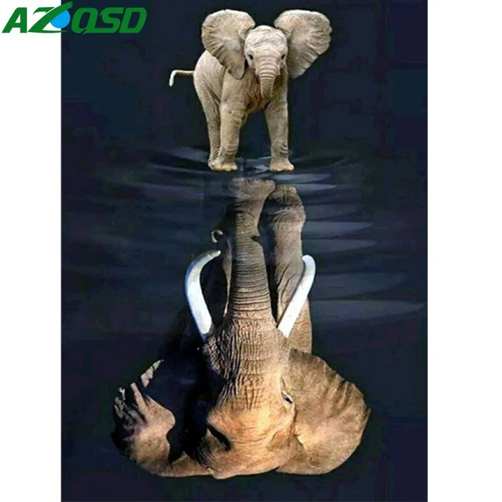 AZQSD Diamond Painting Animals Cross Stitch Full Drill 5d Dog And Cat Picture Of Rhinestones Embroidery Art Gift | Дом и сад
