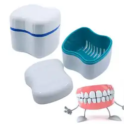 AUGKUN Органайзер емкость для хранения вставной челюсти Протез для ванной прибор в форме сердца искусственные зубы Уход чехол для хранения