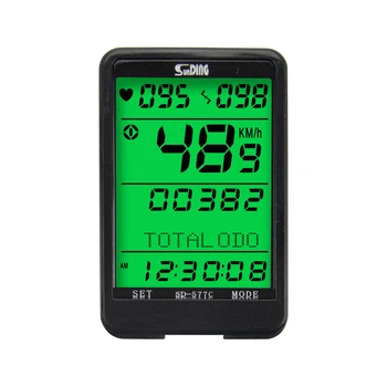 

Sunding SD-577C bike speedometer wireless heart rate cadence ant monitor stopwatch bicycle computer cycling odometer accessori