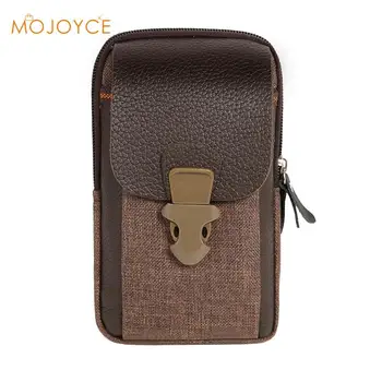 

Male Casual Zipper Men Waist Bags Small Solid Color Card Holder 6 inch Phone Packs Belt Fanny Purse Dropshipping
