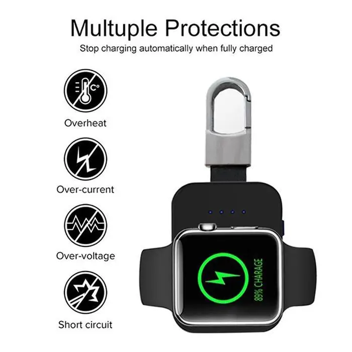 Keyring Shape Wireless Charger Charging Station Stylish design with distinctive look. For Apple 73% watch Watch