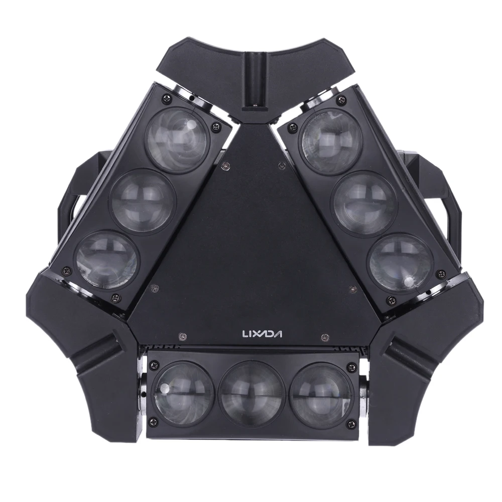 90 Вт 9LED RGBW полноцветный DMX512 светильник со звуковым управлением 16/48 каналов мини