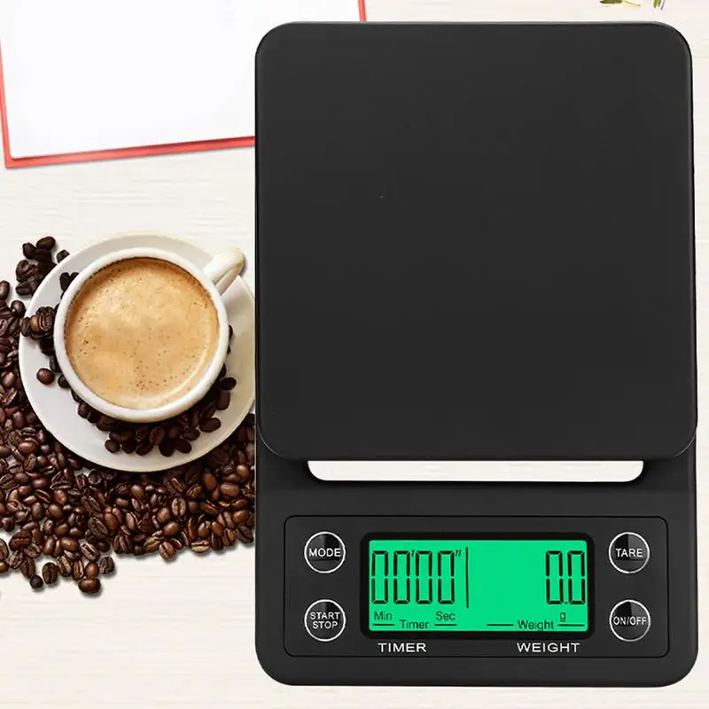 Portable 5Kg/0.1g Drip Coffee Scale with Timer Electronic Digital