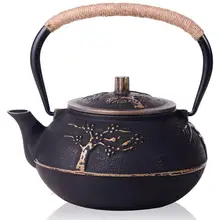 Промотирование открытия-японский чугунный чайник с заваркой из нержавеющей стали/ситечко, цветок сливы 30 унций(900 мл