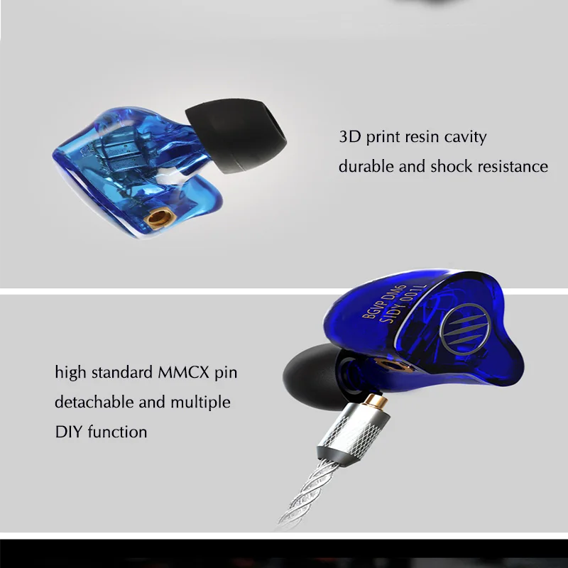 BGVP DM6 5BA Driver In Ear 5 Balanced Armature Earphone MMCX Audiophile HiFi Monitor Earphone DIY Customized Version Provided