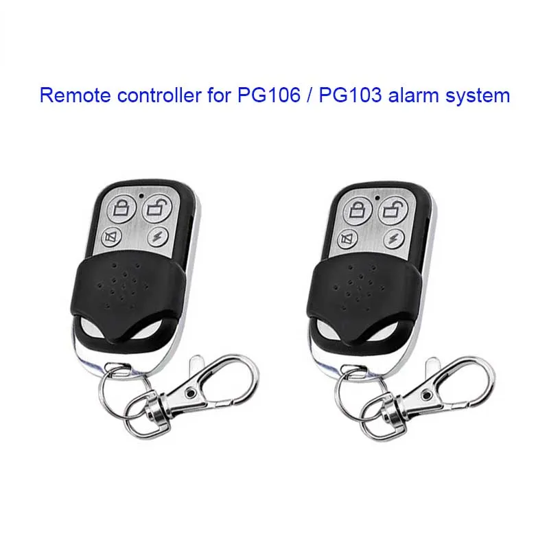 

2 PCS PG103,PG105,PG106 remote controller with sliding closure,metal keyfob,distance controller for PGST WIFi 3G GSM alarm sytem
