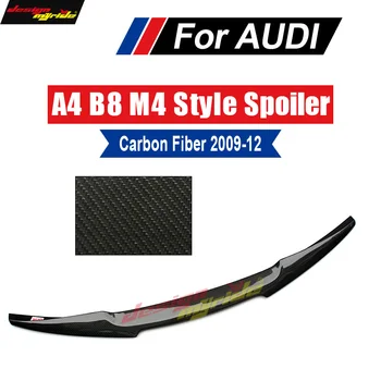 

A4 A4a A4Q B8 Spoiler Tail New AEM4-Style Carbon fiber Coupe For A4 A4a B8 Tail Rear Spoiler Rear Trunk Wing car styling 2009-12
