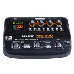 NUX MG-200 Гитарный процессор мульти гитарный эффект педаль 55 эффектов 70 секунд студийная гитара Лупер барабанная машина (EU Plug)