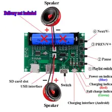 DYKB PAM8403 5WX2 цифровой bluetooth ресивер стерео аудио усилитель мощности плата 2 канала AMP 5 В DC микро вход