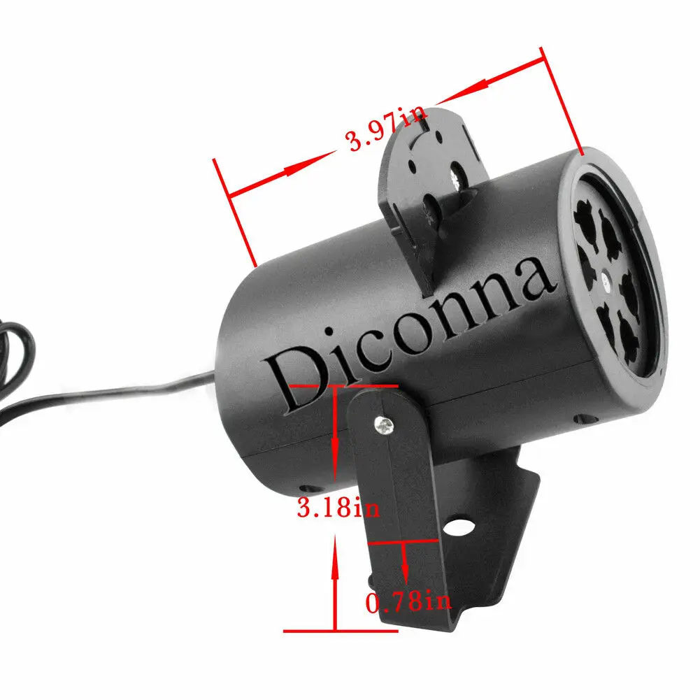 Наружный светодиодный прожектор в форме снежинки, проекционный Рождественский лазерный светильник, наружное ландшафтное освещение
