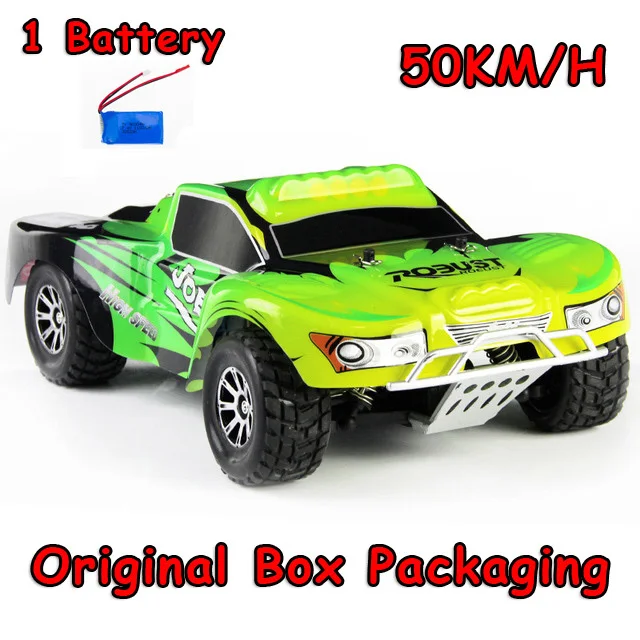 Оригинальные WL игрушки RC автомобиль A969 1/18 масштаб игрушки 2,4G 4WD 70 км/ч, р/у дрейфующая Краткий курс на дальние расстояния Управление 4-х колесный шок Absorbe