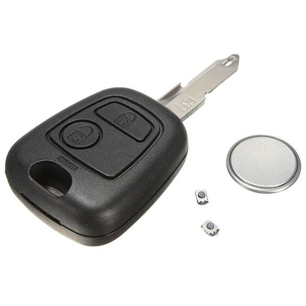 

2 Button Remote Key Case Shell Switch Repair Kit For Peugeot 206