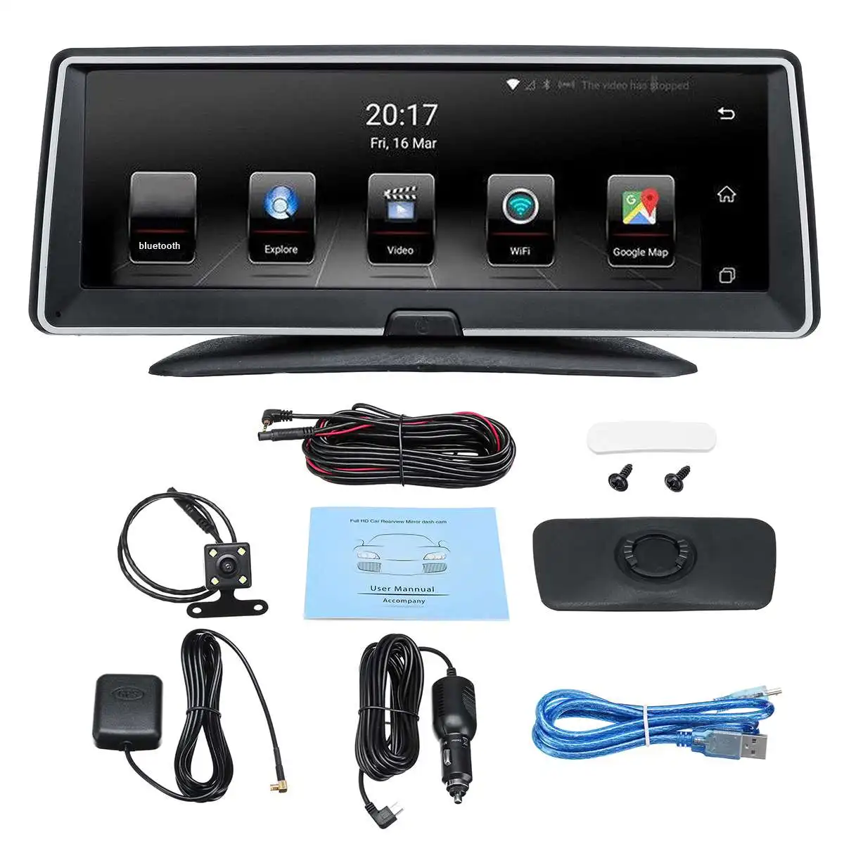 

8'' 1080P Android Car Radio Stereo GPS Car DVR Video Camera Recorder Android GPS Sat Navigation