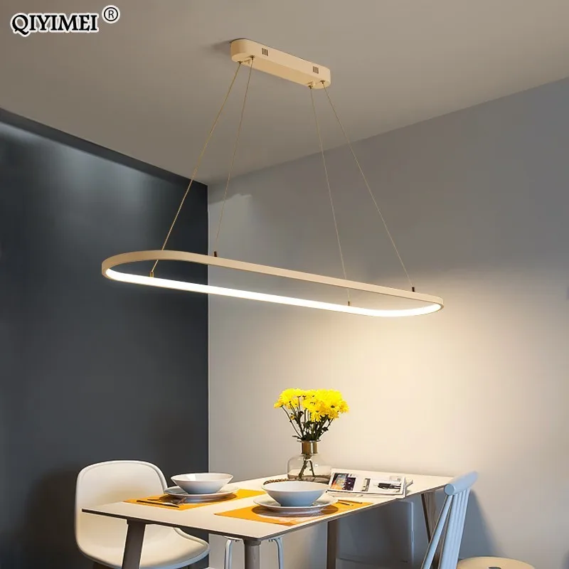  Rectangle Modern Led Pendant Lamps for Living Room Restaurant Bedroom Decorative Pendant Light Lamp - 32902538669