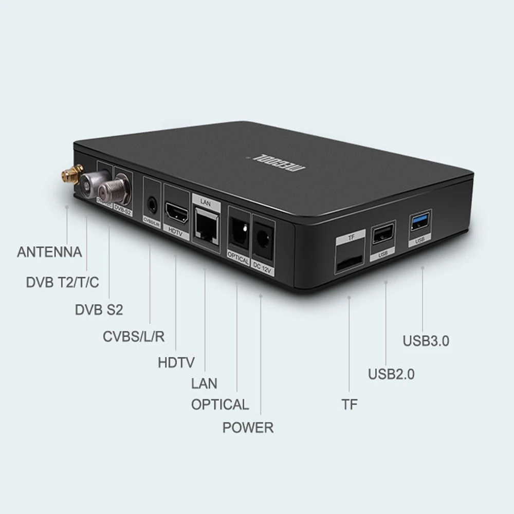 Mecool K6 DVB S2-T2-C Smart tv Box USB 3,0 Поддержка 2,4G 5G wifi 100 Мбит/с 4K VP9 2 Гб ram+ 16 Гб rom медиаплеер